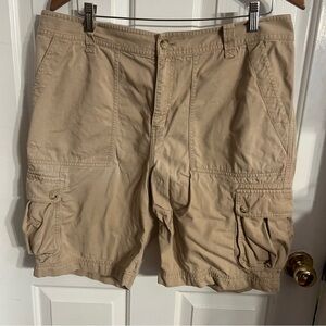 Vintage Ralph Lauren Shorts Women 14 Tan Cargo Utility Hiking Outdoor Casual LRL